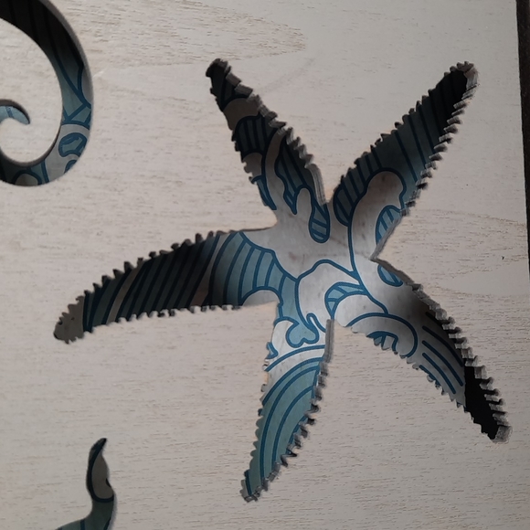 Wood Wall Art Nathan Murrell Hand Crafted Sea Life Creatures Home Decoration - Picture 4 of 8